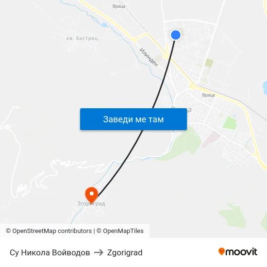 Су Никола Войводов to Zgorigrad map