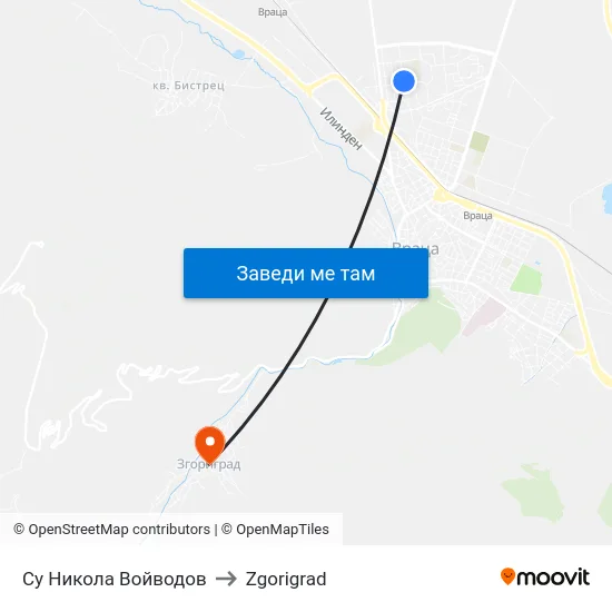 Су Никола Войводов to Zgorigrad map