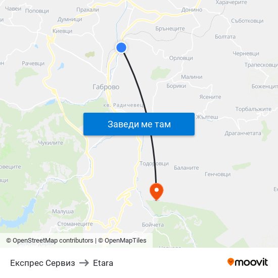 Експрес Сервиз to Etara map