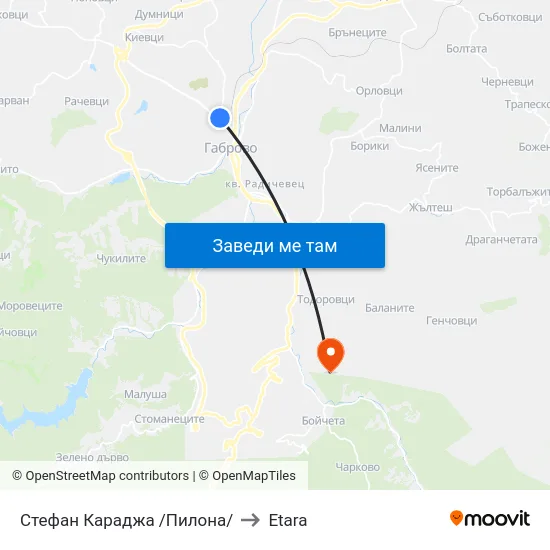 Стефан Караджа /Пилона/ to Etara map