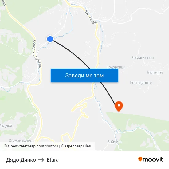 Дядо Дянко to Etara map