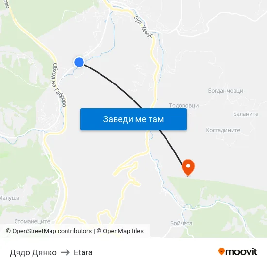 Дядо Дянко to Etara map