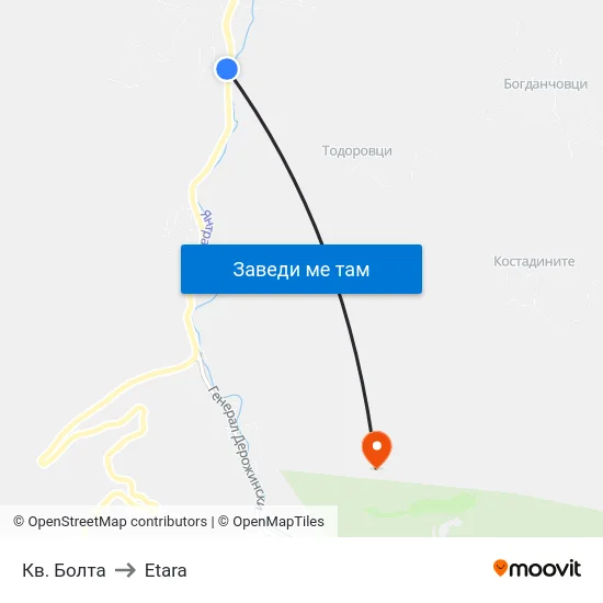 Кв. Болта to Etara map