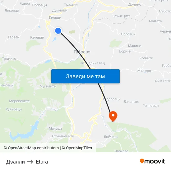 Дзалли to Etara map