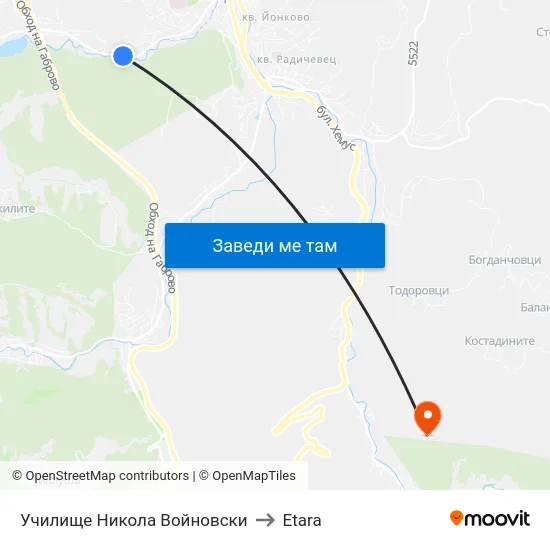 Училище Никола Войновски to Etara map