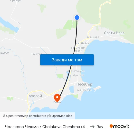 Чолакова Чешма / Cholakova Cheshma (44) to Ravda map