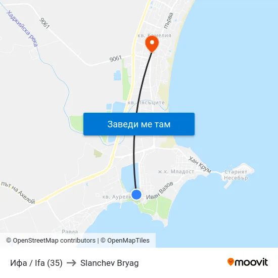 Ифа / Ifa (35) to Slanchev Bryag map