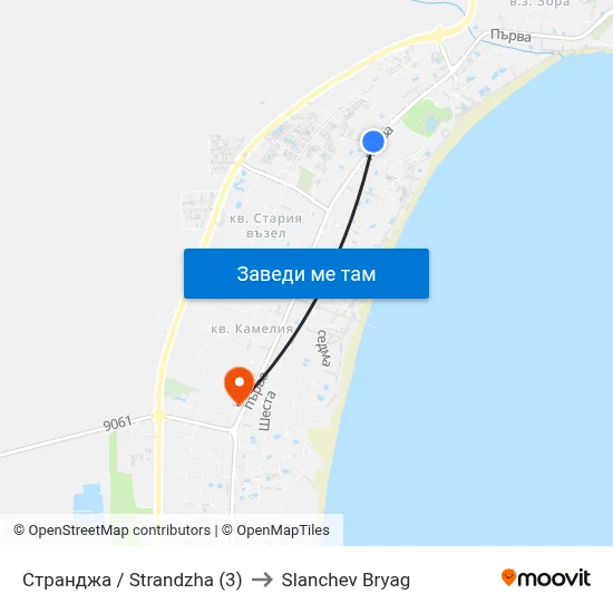 Странджа / Strandzha (3) to Slanchev Bryag map