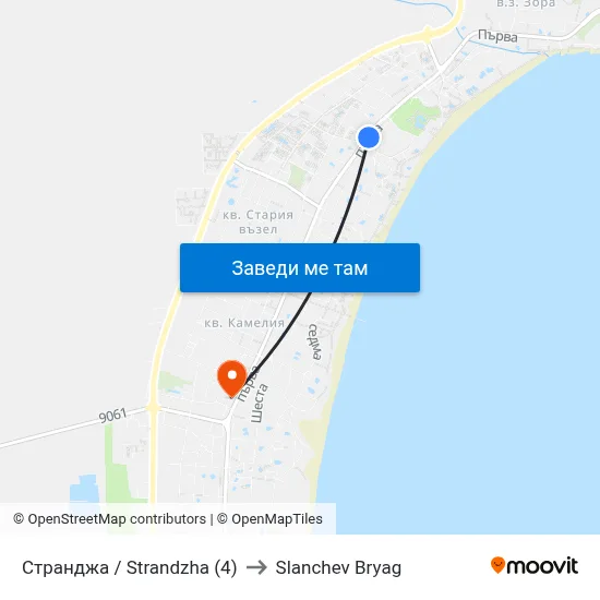 Странджа / Strandzha (4) to Slanchev Bryag map