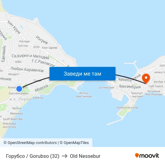 Горубсо / Gorubso (32) to Old Nessebur map