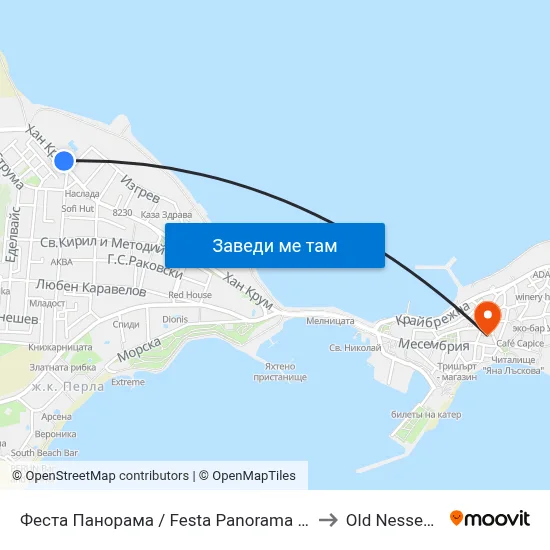 Феста Панорама / Festa Panorama (20) to Old Nessebur map