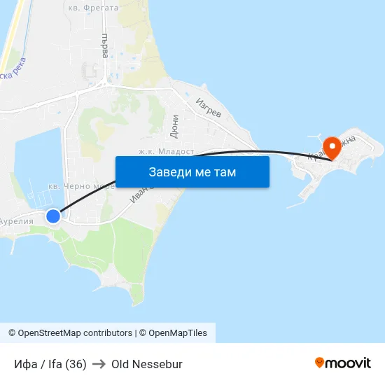 Ифа / Ifa (36) to Old Nessebur map
