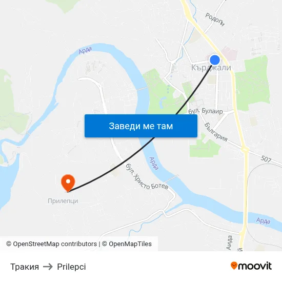 Тракия to Prilepci map