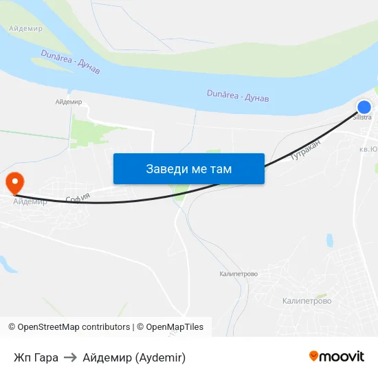 Жп Гара to Айдемир (Aydemir) map