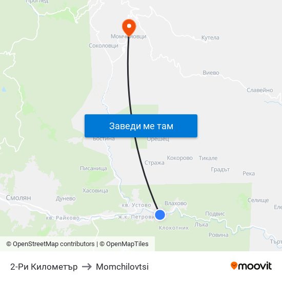 2-Ри Километър to Momchilovtsi map