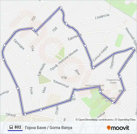802 Bus Line Map