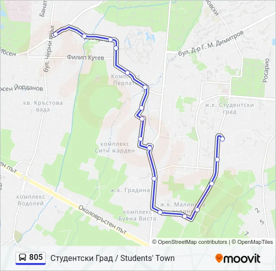805 Bus Line Map