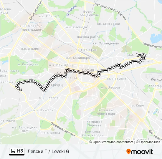 H3 Bus Line Map