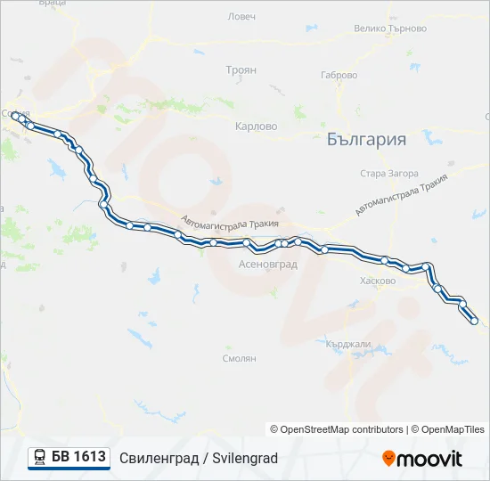 БВ 1613  Line Map