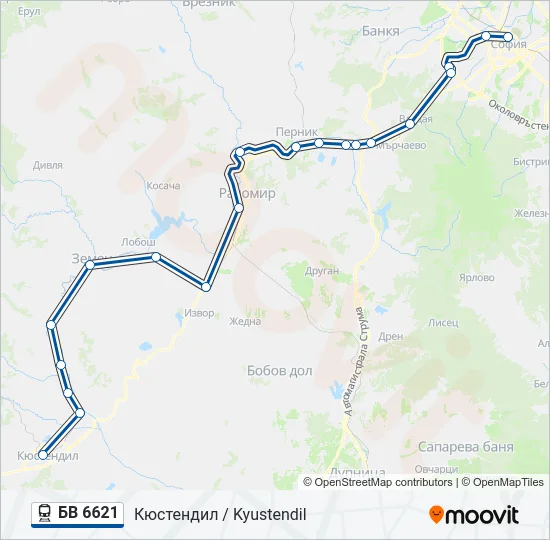 БВ 6621  Line Map