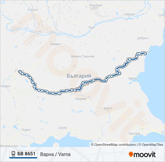 БВ 8651  Line Map