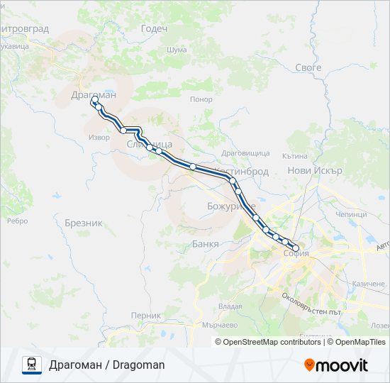 КПВ 10208  Карта на Линията