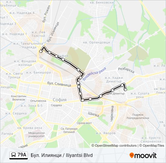 79А Bus Line Map