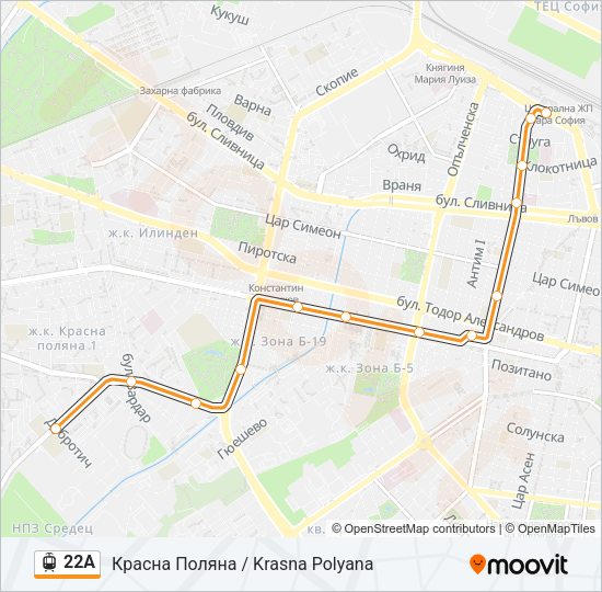22A Light Rail Line Map