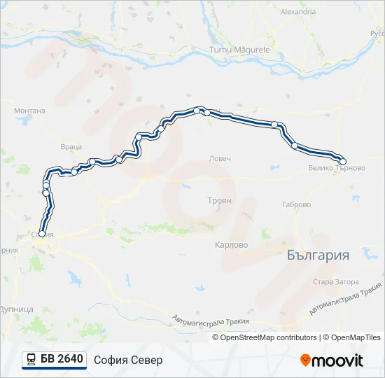 БВ 2640 Train Line Map