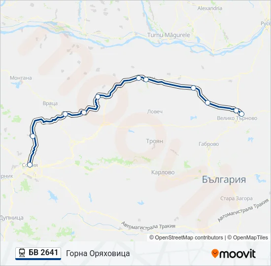 БВ 2641 Train Line Map