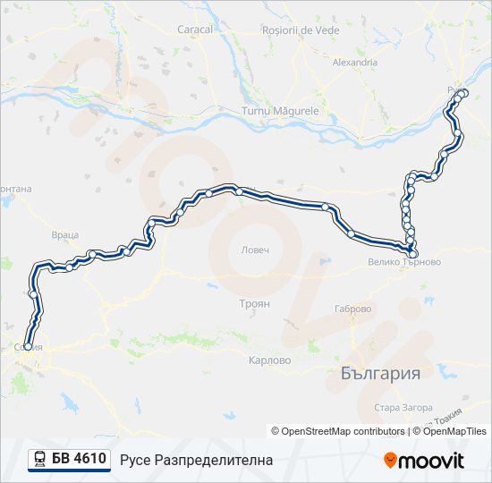 БВ 4610 Train Line Map