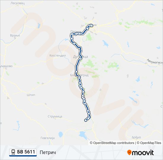 БВ 5611 Train Line Map