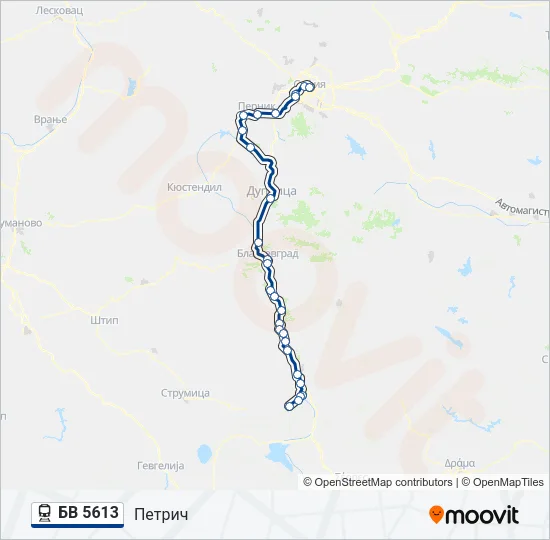 БВ 5613 Train Line Map