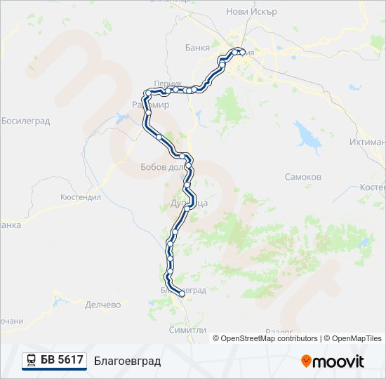 БВ 5617 Train Line Map