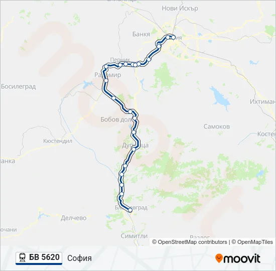 БВ 5620 Train Line Map