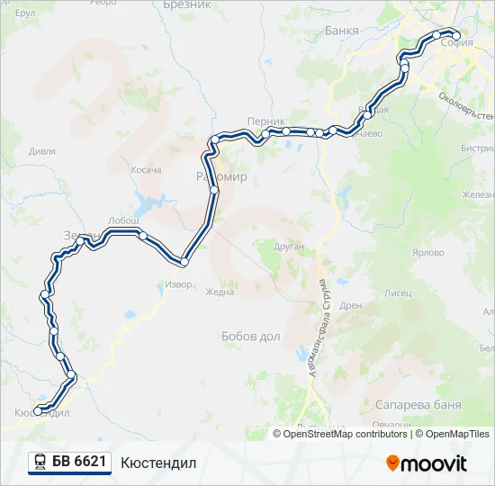БВ 6621 Train Line Map