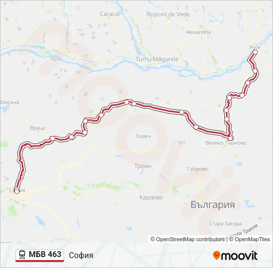 МБВ 463 Train Line Map