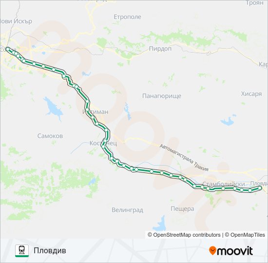 ПВ 10111 Train Line Map