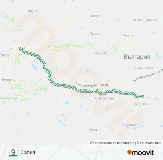 ПВ 10112 Train Line Map
