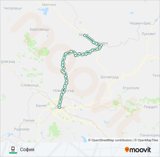 ПВ 20104 Train Line Map