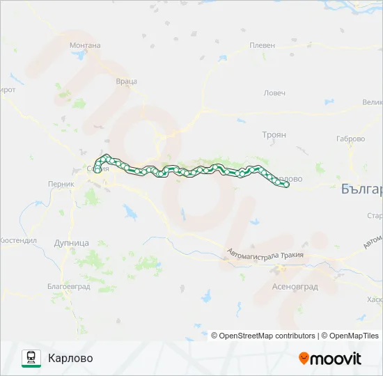 ПВ 30111 Train Line Map