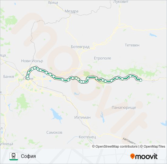 ПВ 30120 Train Line Map