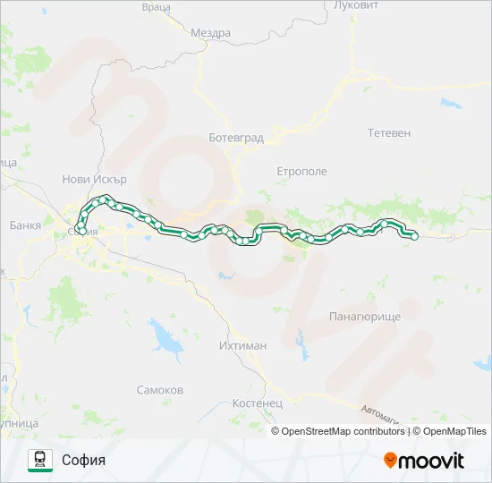 ПВ 30120 Train Line Map