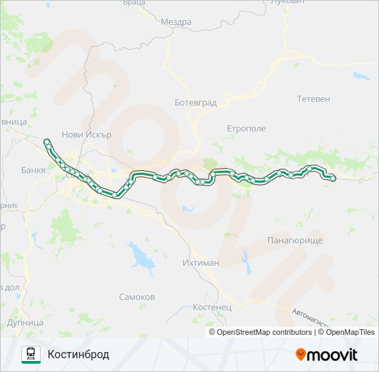 ПВ 30122 Train Line Map