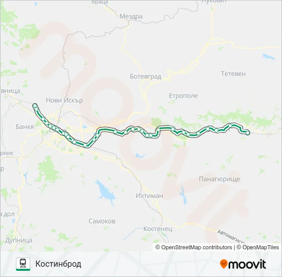 ПВ 30122 Train Line Map