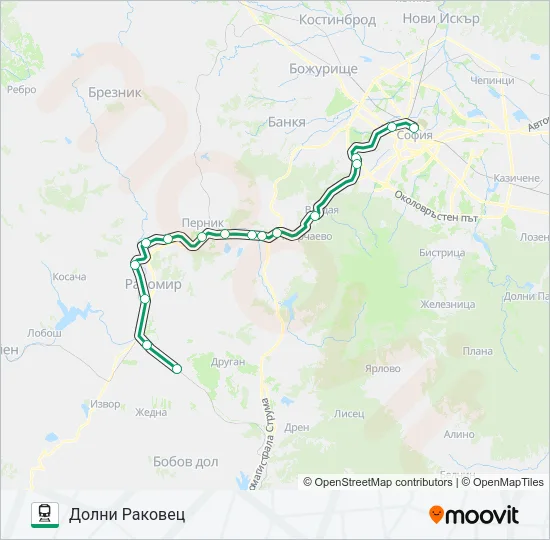 Поезд ПВ 50113: карта маршрута