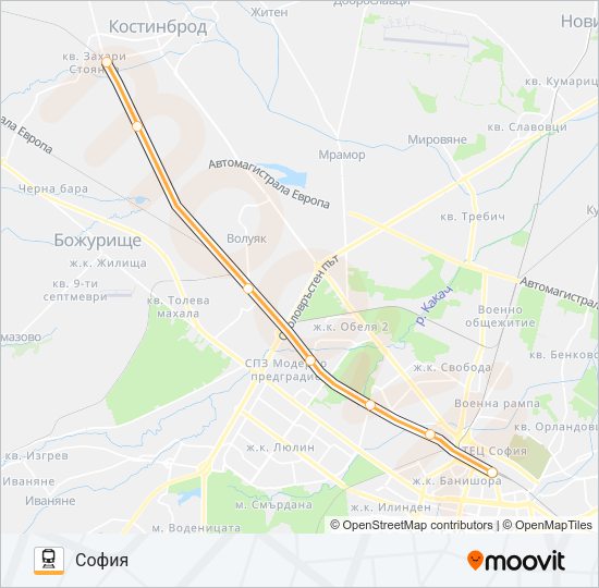 КПВ 10205 Train Line Map