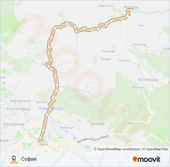 КПВ 20200 Train Line Map