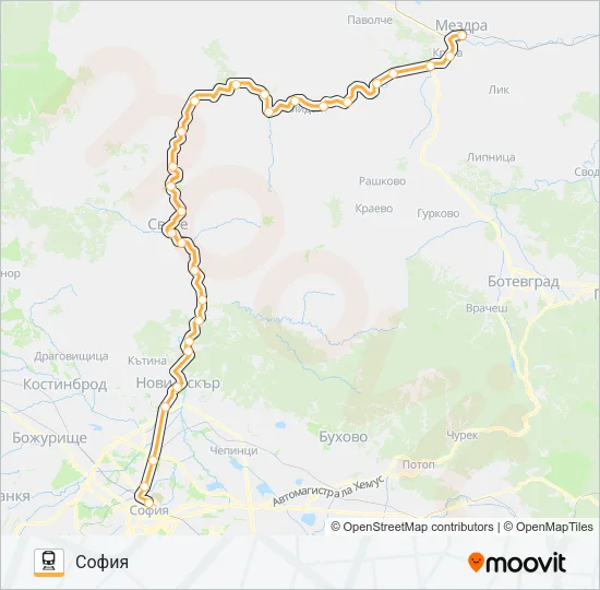 КПВ 20200 Train Line Map