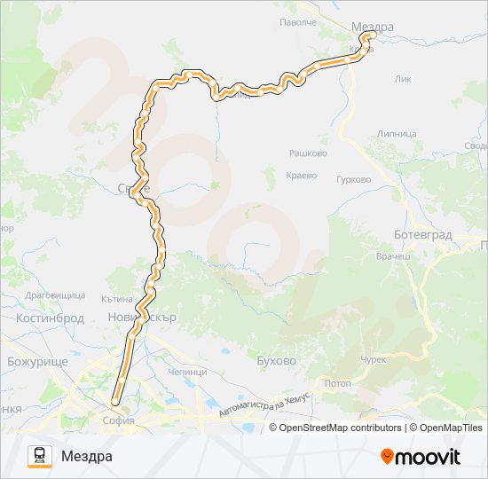 КПВ 20203 Train Line Map